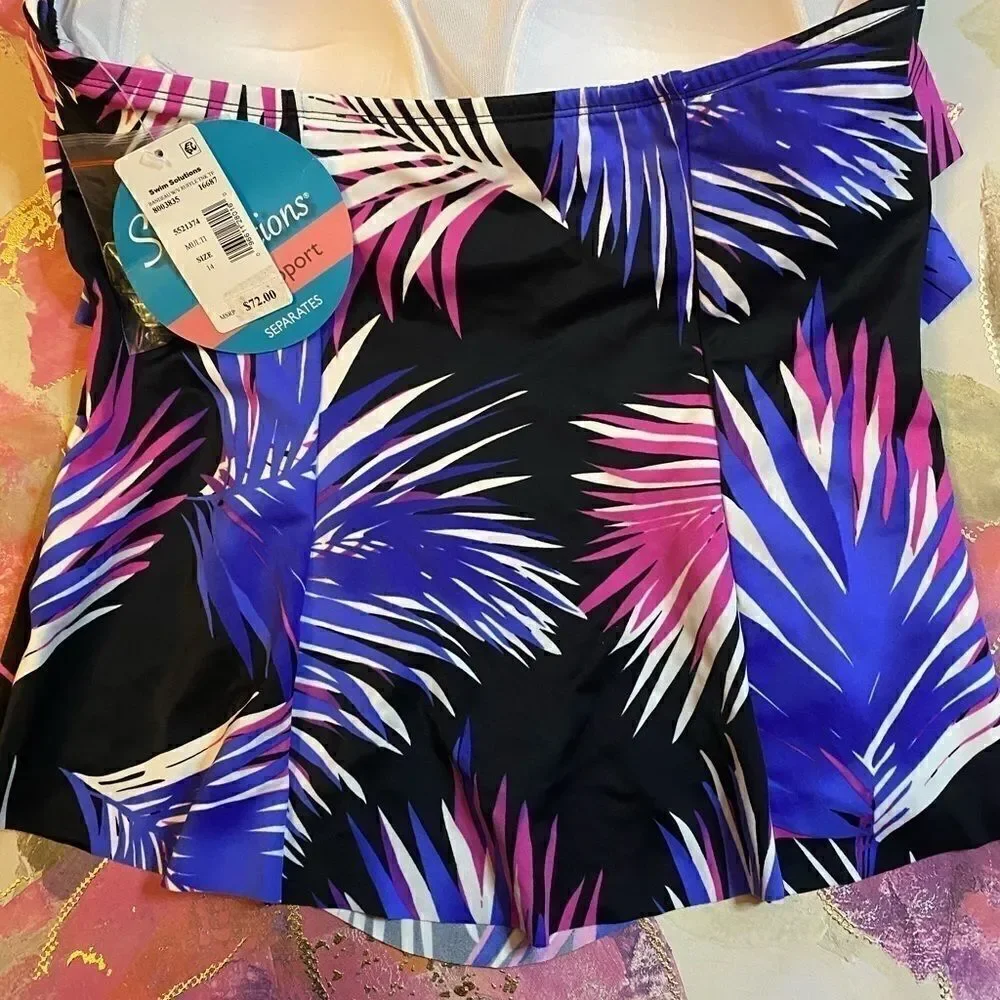 💥Swim solutions Botanical tankini top Size:14 & 10 - Picture 4 of 5